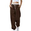 Women's Sports Belt Pocket Fashion Patchwork Contrast Elastic Waist Pants Casual Sweatpants Pants