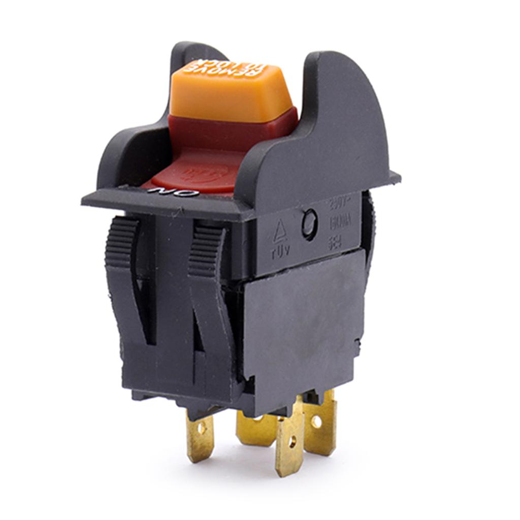 Industrial 125V/250VAC Key Locking Push Button Switches 4 Pin Electric Safety Control Heavy Duty 4 Pin Key Operated