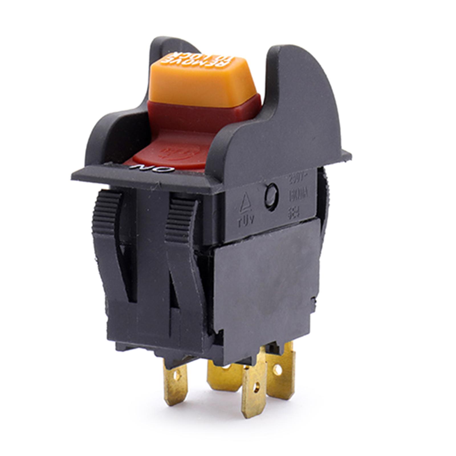 

Industrial 125V/250VAC Key Locking Push Button Switches 4 Pin Electric Safety Control Heavy Duty 4 Pin Key Operated
