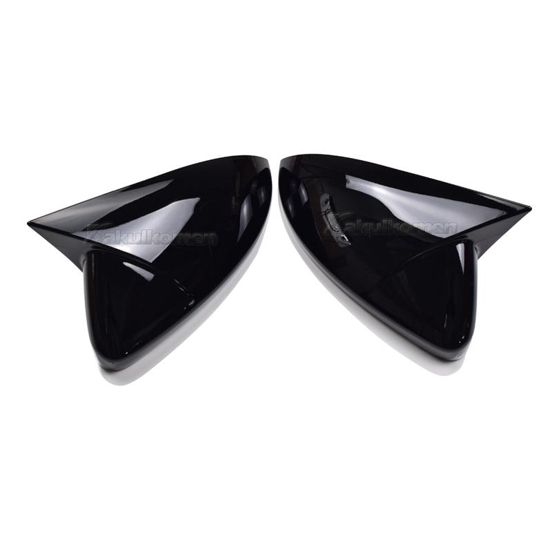 Side Rear View Mirror Cover Caps Signals For VW Golf MK7 7.5 Facelift TSI TDI GTI R GTD Glossy Black Mirror Case Car Accessories