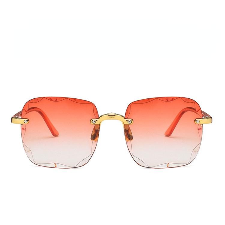 Vintage Square Sunglasses Woman Classic Frameless Gradient Mirror Sun Glasses Female Fashion Rimless Sun Glasses
