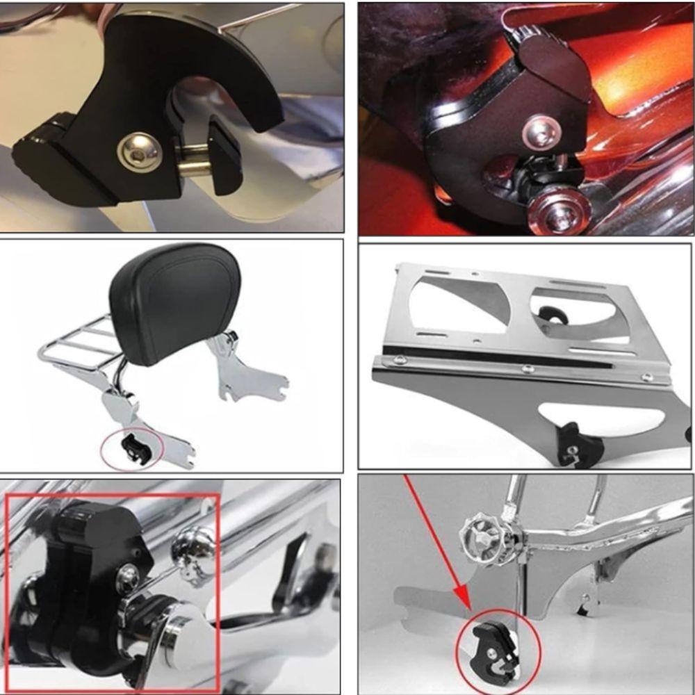 1 Pereche Bară Sissy Din Aluminiu Detașabilă 65x50x50mm(2,56x1,97x1,97in) Bar Sissy Rotativ Pentru Harley