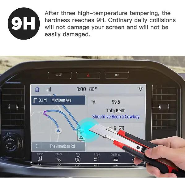 Screen Protector for - Ford F-150 12Inch Navigation Display Tempered Glass F150 SYNC4 Touchscreen Protector Accessories