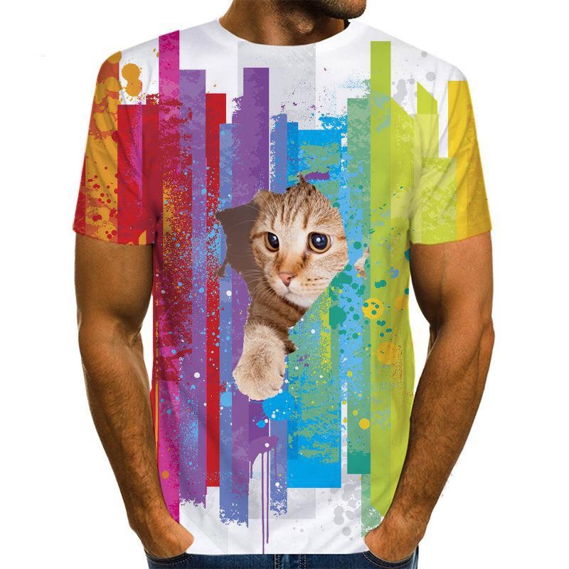 Men's Squirrel T Shirt 3D Print Cute Animal Graphic Tees Lovely Pattern Funny Pet Puppy Face Tshirt For Men Women Streetwear