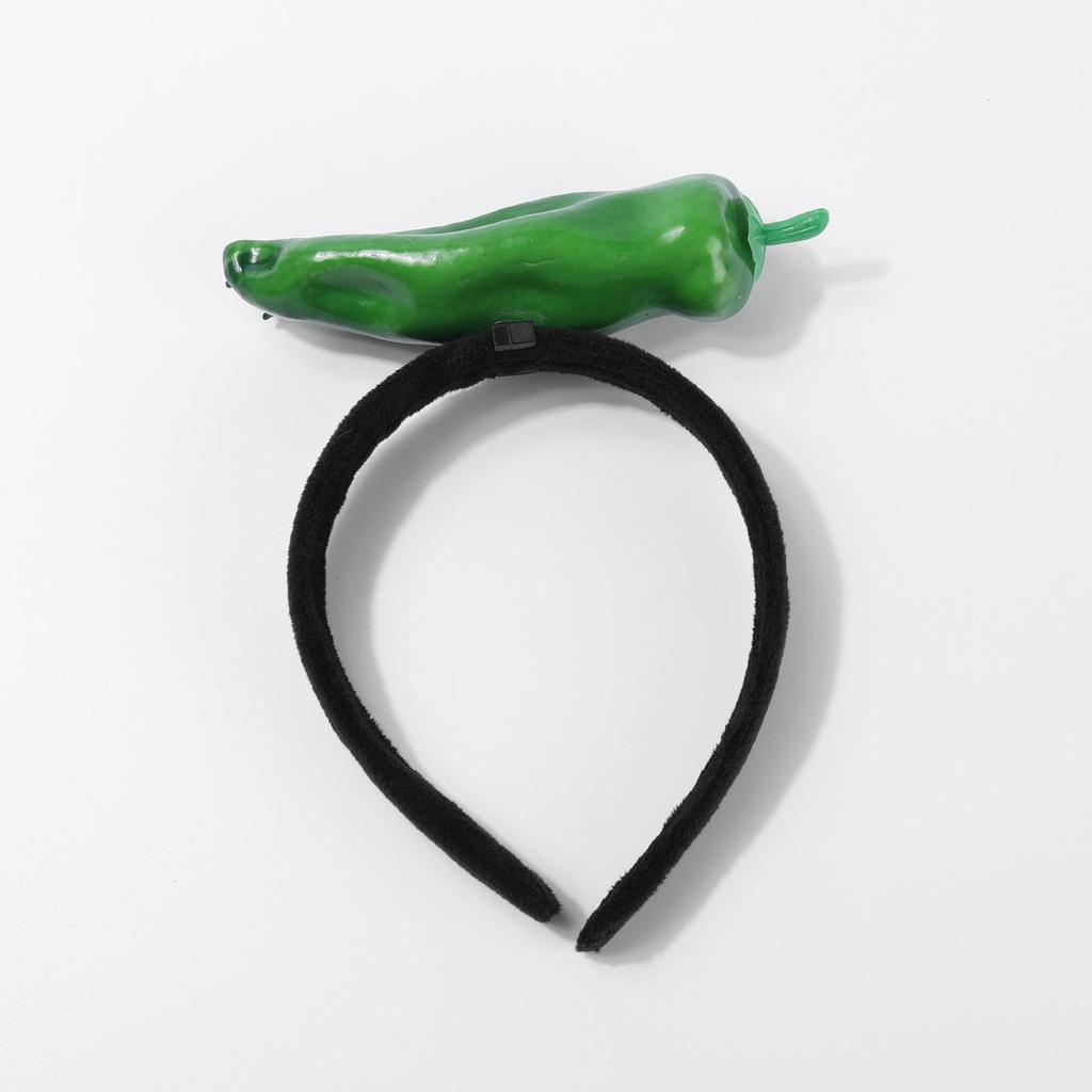 Creative 3D Vegetable Headbands: Carrot, Pepper, Eggplant, Green Vegetable Hair Accessories for Women