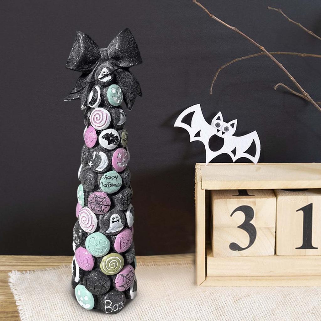 Halloween Black Bow Weird Tree Desktop Ornament,Holiday Decorations,Holiday Gifts For Friends