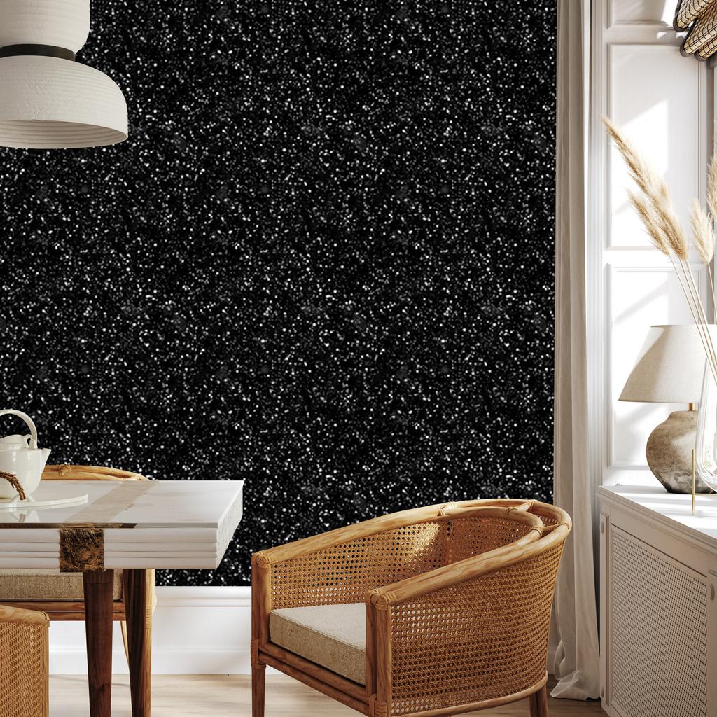 Black glitter wallpaper black, black center for living room and bedroom 50x1000