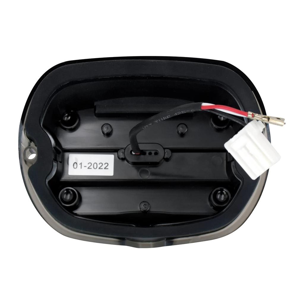 HDBUBALUS Motorcycle Tail Light, Brake Tail Light, Multi-Function Brake Light and Running Light for Harley FXDL, FXST, FLHT, and FLST, Black