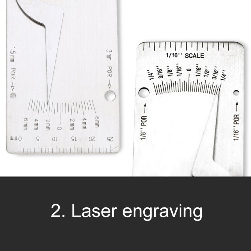 Metric Imperial Welding Gauge Biting Edge Undercut Inspection Height Depth Weld for Woodworking Home Decoration
