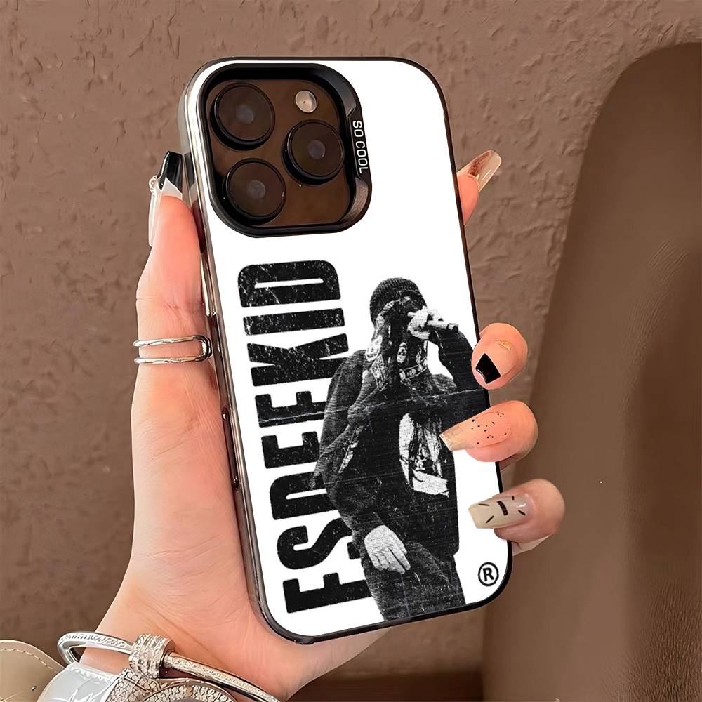 Singer E-EsDeeKid For Iphone 15 14 13 Plus 17 16 12 11 Pro Max Matte Colored Silver Luxury Phone Cover