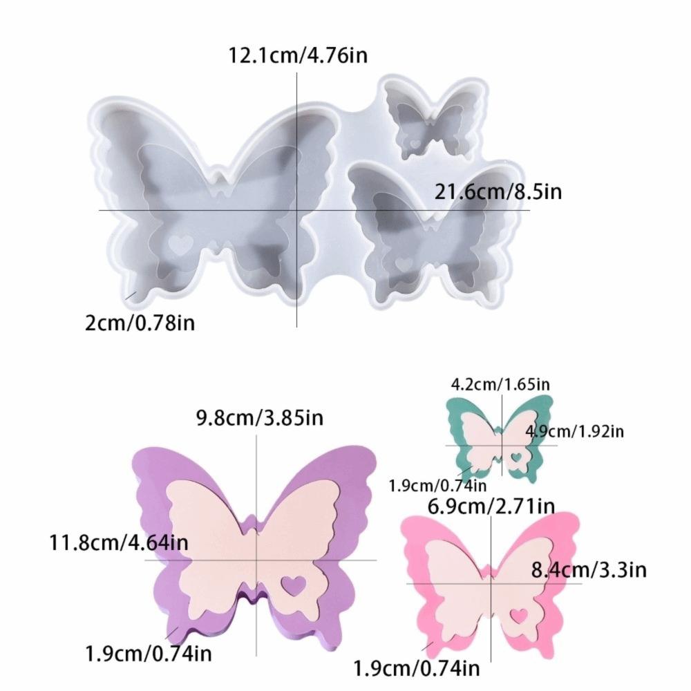 Flexible Silicone Molds Silicone Material Resin Casting Molds Butterfly Resin Molds  Spring Decor