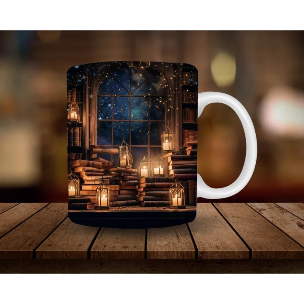 Bibliothek Keramik Kaffeetasse neues Bücherregal Buch Fan Teetasse