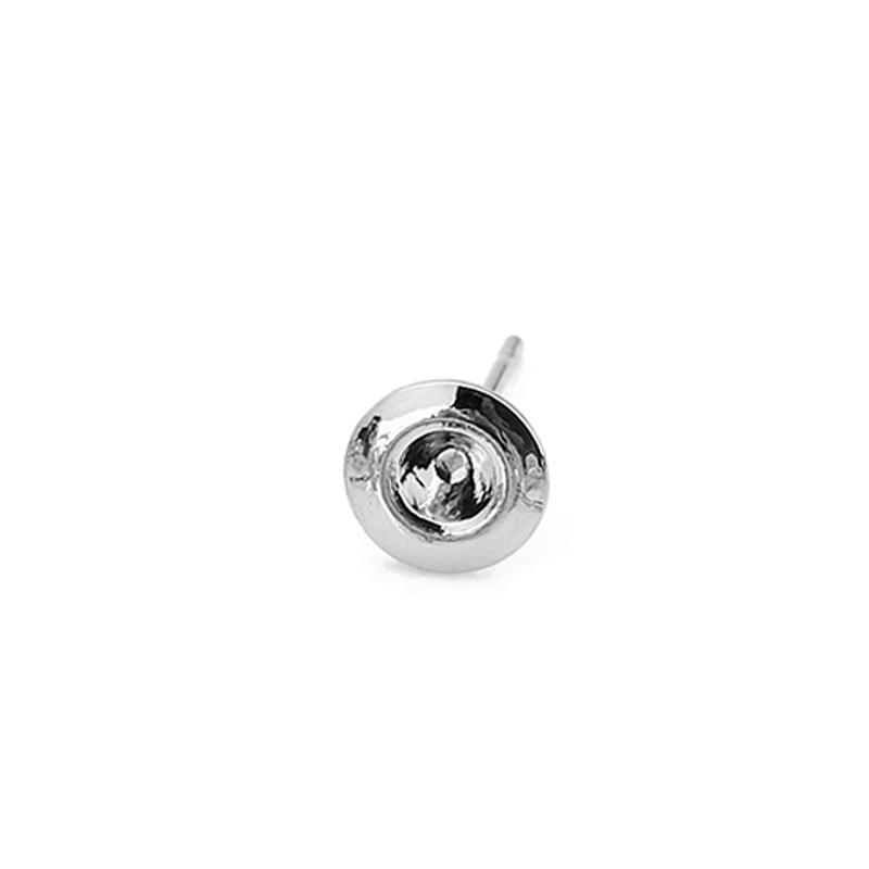 20pcs 3.5mm Stainless Steel Earrings Base Cabochon Settings Bulk Anti Allergy Earring Hooks For Jewelry Making Supplies Findings