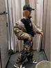 Pantalones Rectos Camuflados de Calle Retro Europeos y Americanos con Detalles de Taladro en Caliente