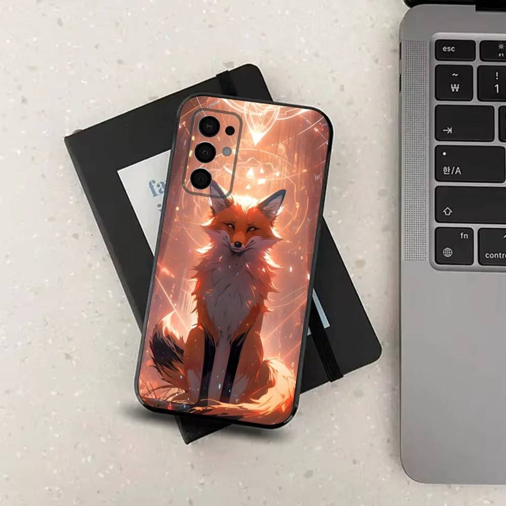 Cool Painting Art Fox Phone Case For Samsung Galaxy A73,31,32,72,41,J7,8,9,53,52,71,22,Note Soft Black Silicone Cover
