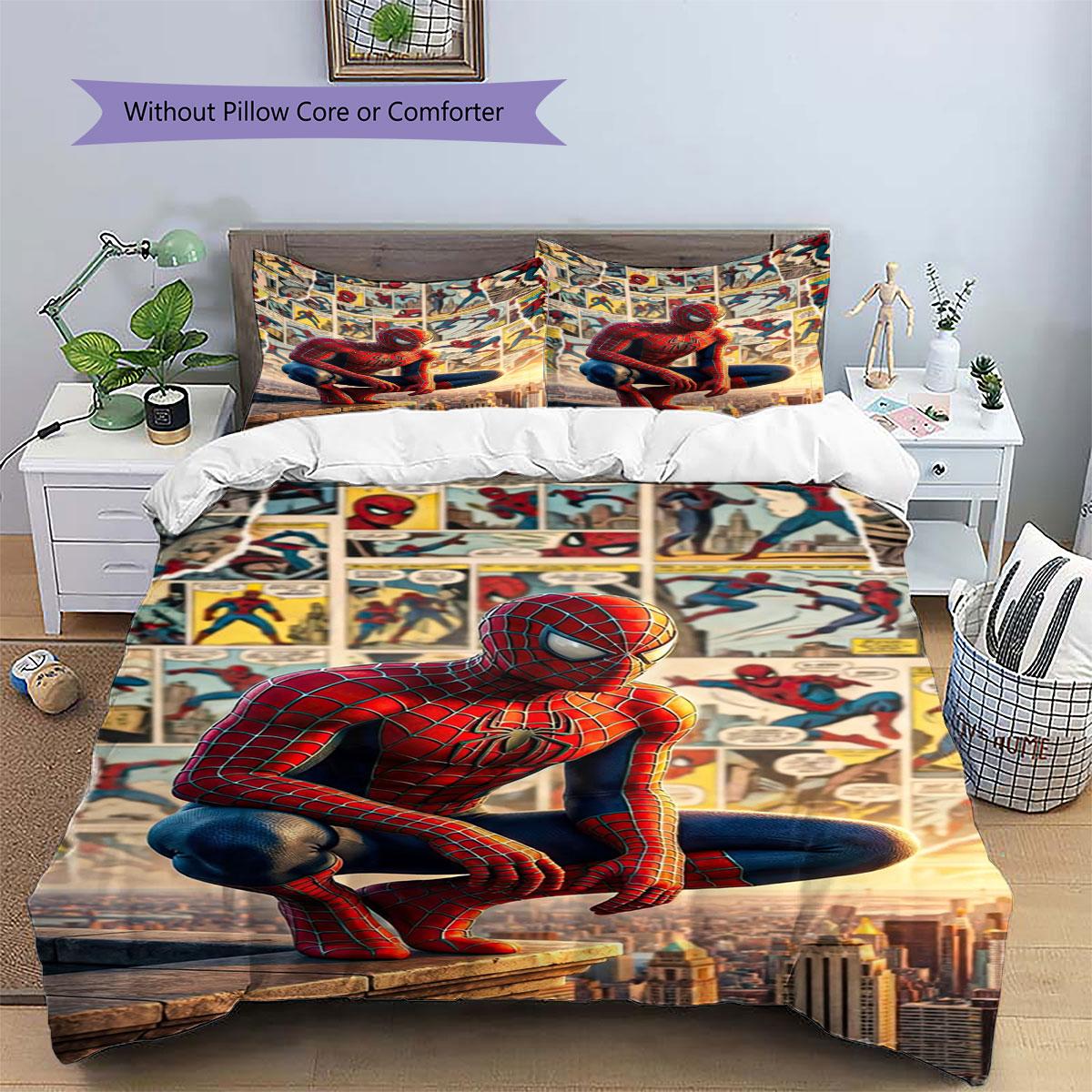 

The Power and Wild Spider-Man Comfortable Bedding Set—the Perfect Choice To Decorate Your Bedroom and Enhance Your Home Life. 135x200cm