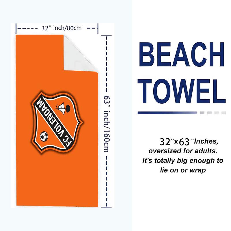 FC Volendam Print Beach Towel, Large Soft Quick Dry Towel for Beach Camping Swimming