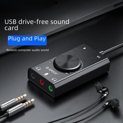 Orico SC2 USB-Soundkarte – Externes Headset-freies Laufwerk für PC, Laptop, PS4-Audiokonvertierung