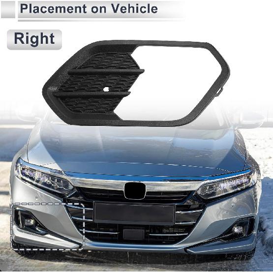 Front Right Fog Light Grill for Ford Escape 2017-2018 Front Lower Bumper Fog Light Cover Inserts No.GV4517K946AB5YZ9 ABS 1 Pc