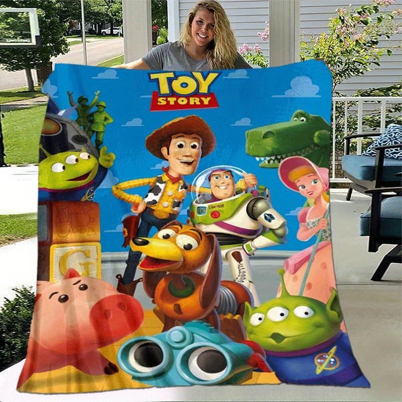 1pc Toy Story Printing Blanket - Soft, All-Season Throw for Office Blanket, | Personalized Gift with Adorable Cartoon Design