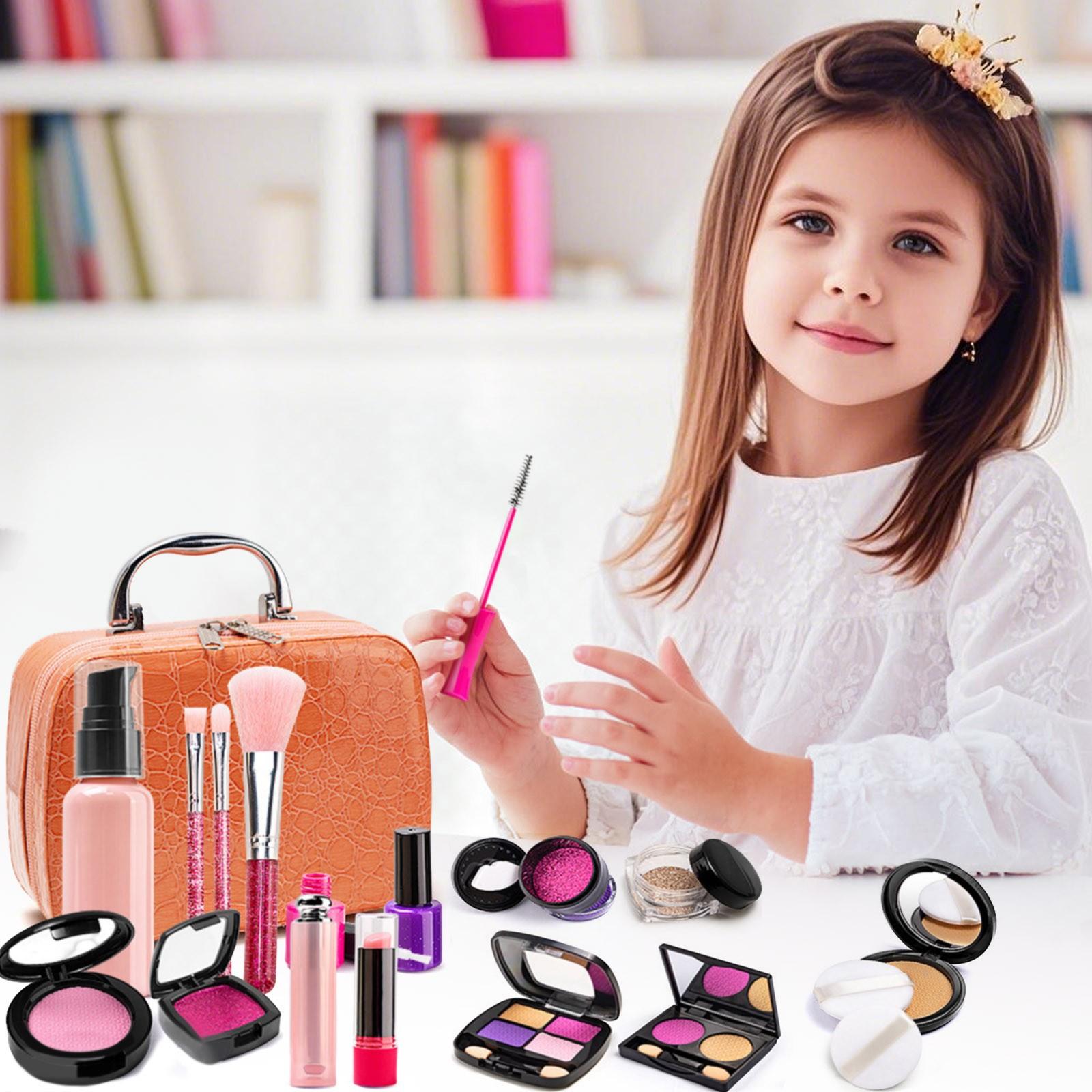 

Набор ролевых игр для девочек, набор ролевых игр для детей - с косметичкой на день рождения, игрушечный набор косметики для малышей для маленьких девочек в возрасте от 3 лет (Не настоящий макияж) One Size