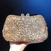 Mermaid Handmade Diamond-encrusted Evening Bag Foreign Trade Empty Metal Hard Box Full of Diamonds Hand Bag for Women Stone Clut