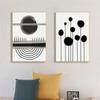Geometric Abstract Canvas Painting Black Ink Line Wall Art Poster and Print Pictures Noridc Minimalism Living Room Home Decor