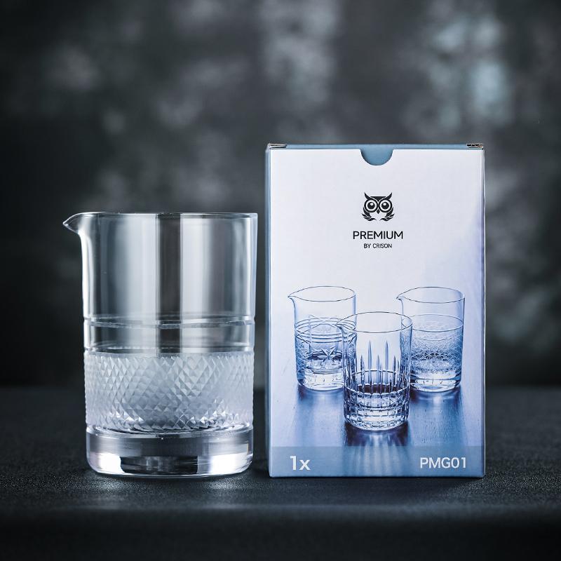 

PMG01-5 CRISON High end Series Crystal Glass Handmade Engraved Cocktail Mixing Cup Cocktail Blender Tool bar tools mixologist