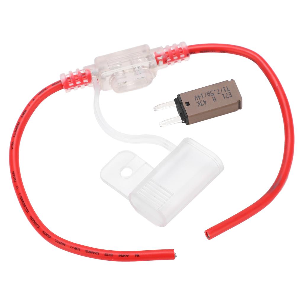 Držák pojistky 12AWG Průhledný Vodotěsný s automatickým jističem pro auto, jachtu, RV