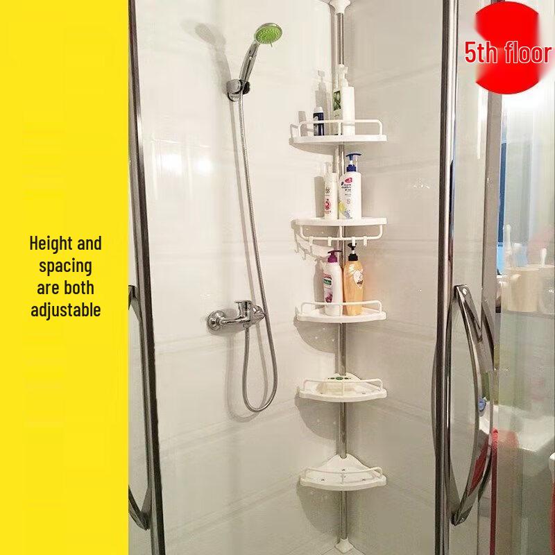 Yuanzu Stainless Steel Corner Bathroom Storage Rack
