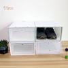 VANA HOME DECOR Stapelbarer staubdichter transparenter Klapp-Schuhaufbewahrungsbox-Organizer