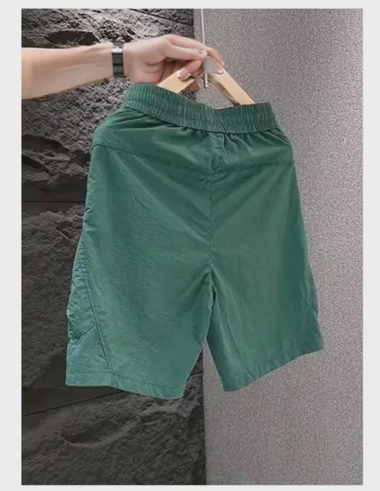 Summer Men’s Quick-Dry Zipper Pocket Shorts, Korean Casual Loose Fit for Couples