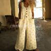 1116 Neue Damenbekleidung Lässiger Ärmelloser Lockerer Overall mit Taschen Damen Langer Jumpsuit