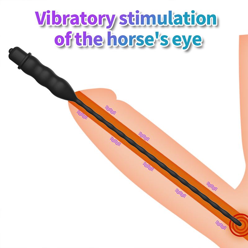 Vibrační uretrální dilatátor Hříběcí oko Stimulace Mužský masturbátor Kulka Oddálení ejakulace Erotické sexuální hračky pro muže Dospělé