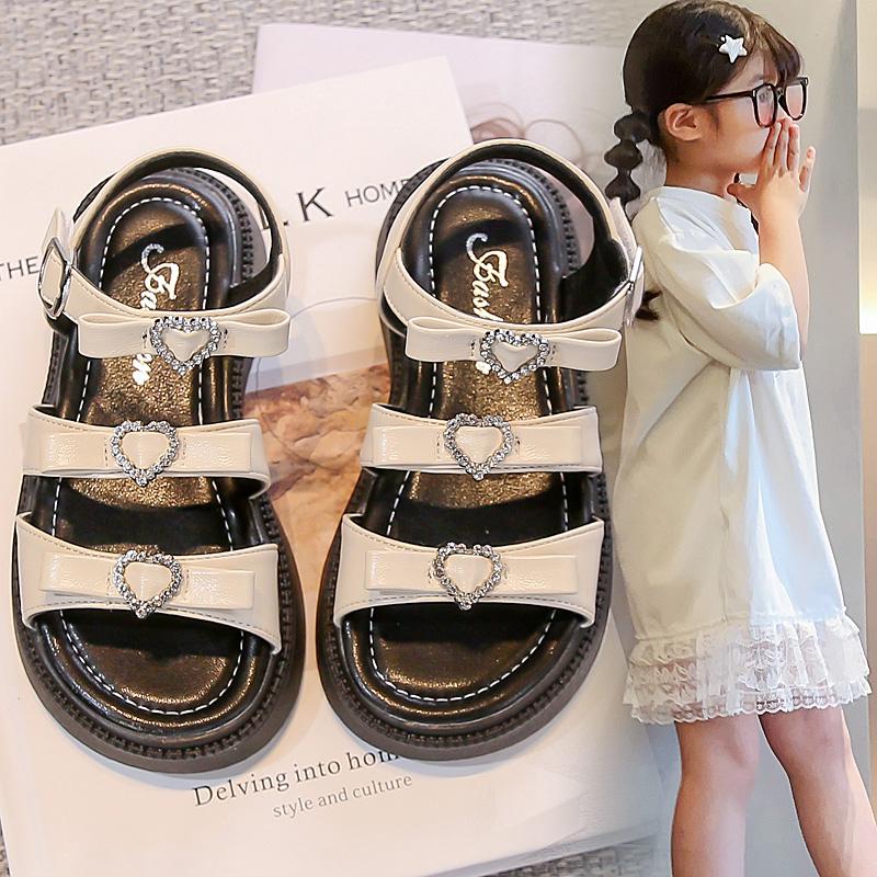 Mädchen Sandalen Sommer Neu Kinder Prinzessinnen Schuhe Mittlere und Große Kinder Strand Durchbrochene Finger Schuhe Weiche Sohle Schuhe