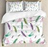 Peacock Bedding Set Peacock Tail Feathers Tropical Exotic A 3pcs Duvet Cover Set Bed Set Quilt Cover Pillow Case Comforter Cover