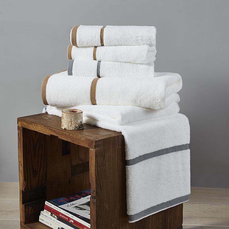 Platinum Satin All-Cotton Bath Towel Set with Embroidery Option