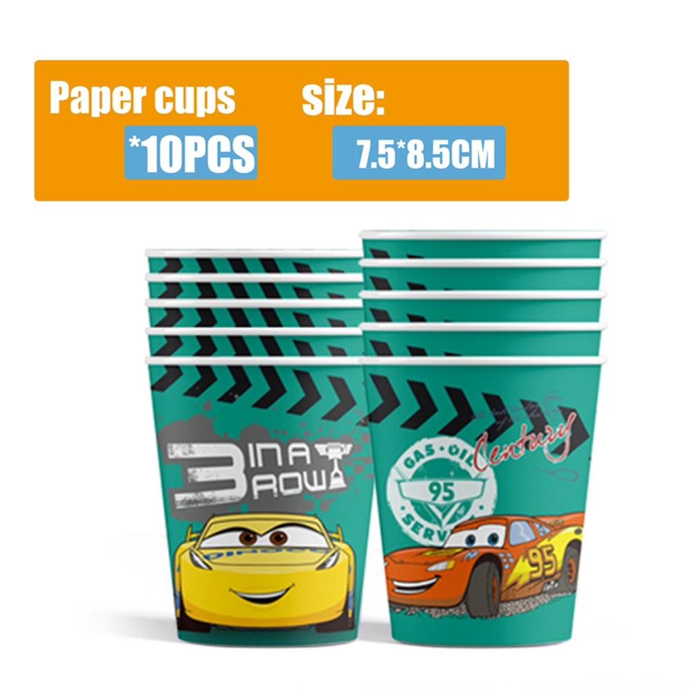51pcs Racing Car McQueen Tableware Set Includes Plates Cups Napkins Tablecloth