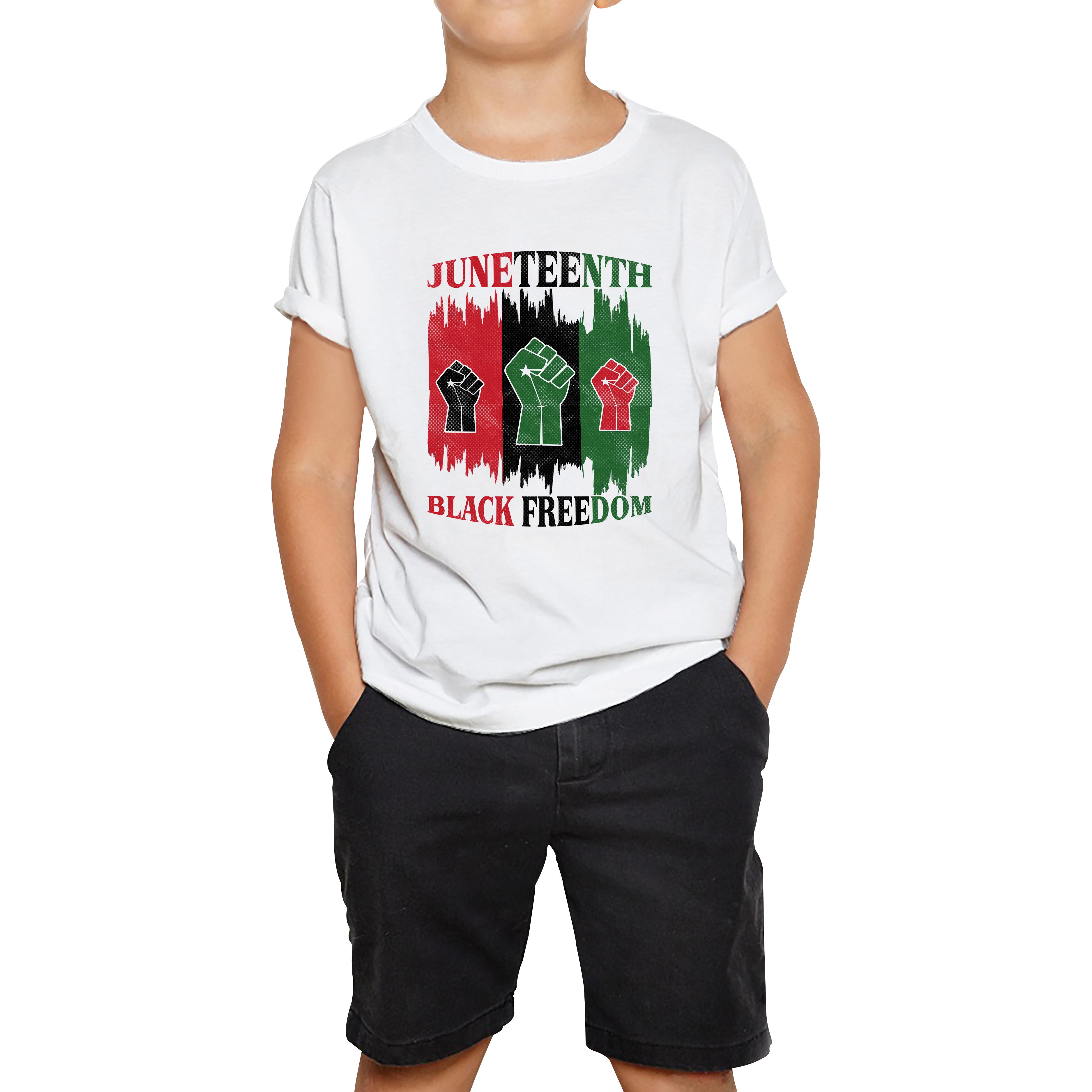 Juneteenth Black Freedom Kids T Shirt 120