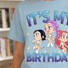 Tee Shirt Round Neck Short Sleeve Cartoon Anime Pattern Women T-shirt Loose Fit Breathable