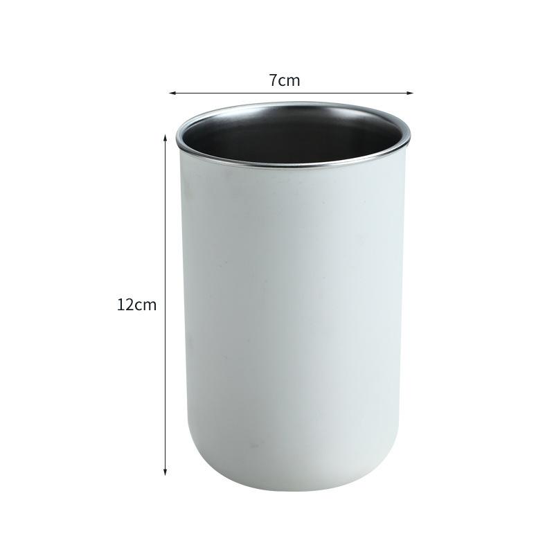 Stainless Steel Mouthwash Cup High Value Couple Brushing Cup Coffee Cup High Sense Children Student Home