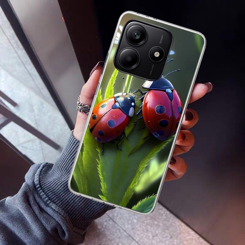Insect Seven-Star Ladybug Phone Case For Xiaomi Redmi Note 15 14 14S 13 12S 12 Pro Plus 11S 11 10S 10 4G Cover 11E 11T 5G Print