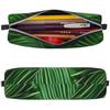 Cute Green Palm Leaf Print Unisex Pencil Case Pouch Office Travel Stationery Organizer Storage Ba...