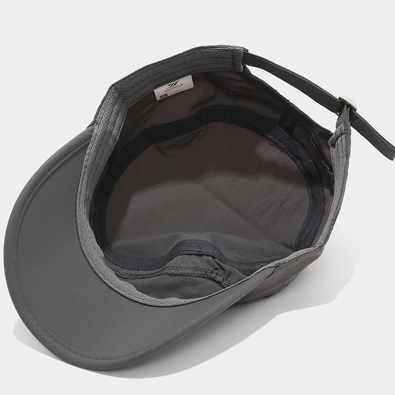 Ny sommar Herr SnabbTorkande Platt Topp Keps Utomhus Solskyddshatt Justerbar Casual Kepsar för Vandring Löpning