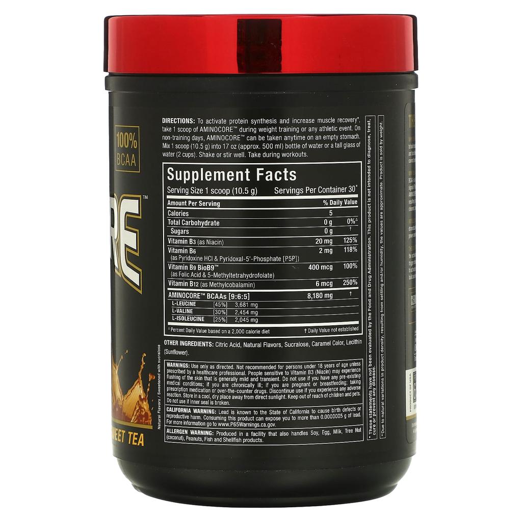 Aminocore Bcaa, Süßer Tee, 315G(0.69Lbs)