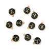 10Pcs Metal Enamel English Letters Charms Pendant For DIY Jewelry Making Necklace Bracelet Accessories