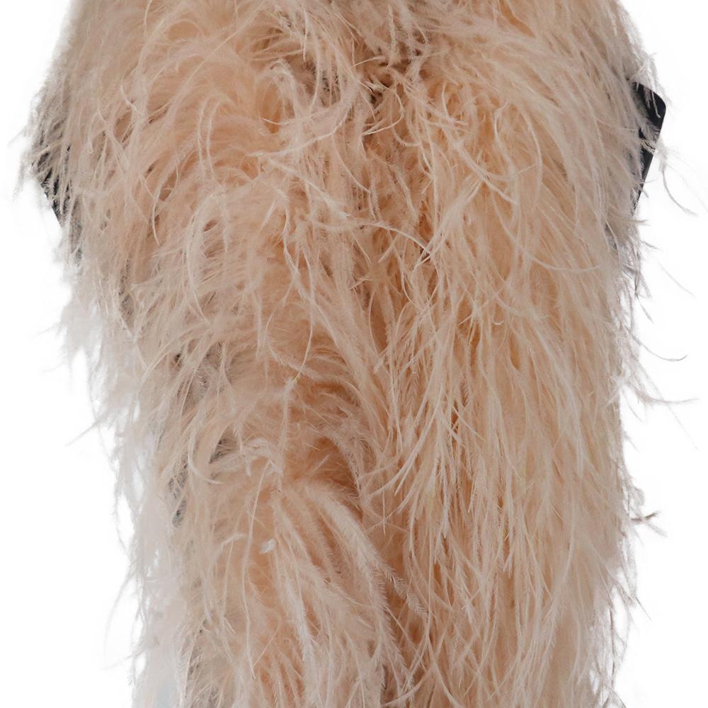 

2 Метри Натуральне Боа з Пір я Страуса 6 шарів Пір я Страуса Оздоблення Шаль Фарбований Різний Декор Вечірнього Одягу Плюмаж Шарф 6 PLY boa шампанського