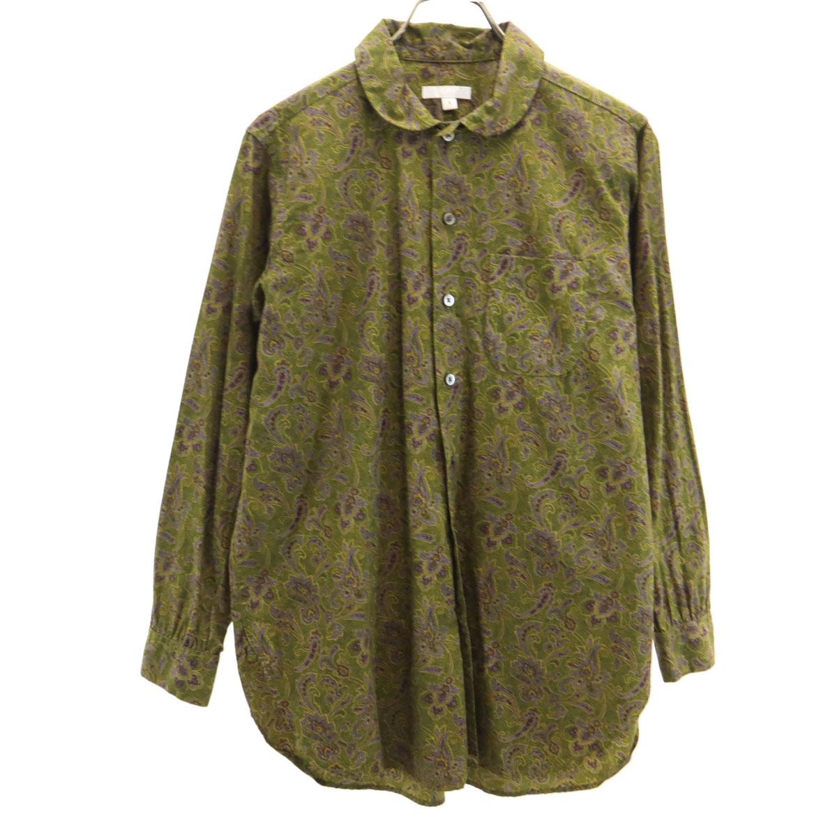 

Engineered Garments Сделано в США Рубашка с длинным рукавом из хлопка с узором пейсли Мужская Б/У