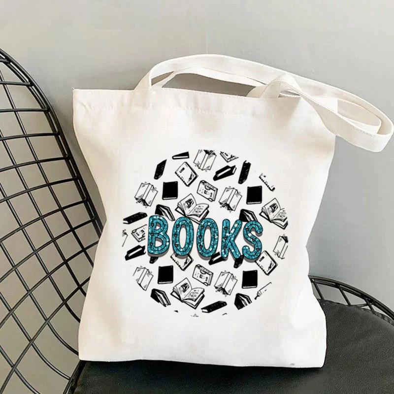 Flowery Books Print Harajuku Women's Casual Shopping & Student Tote Bag