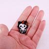 Cartoon Skull Cat Halloween Brooch - Cute Badge for Girls